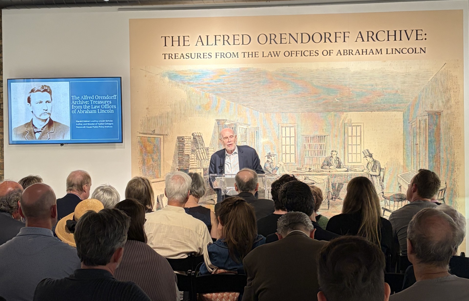 Harold Holzer, renowned Lincoln Scholar, presents on the impeccable Orendorff Ar